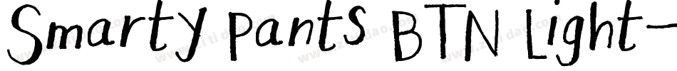 Smarty Pants BTN Light字体转换